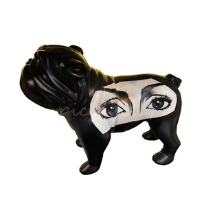Prezzo all'ingrosso Colorato <span class=keywords><strong>Disegno</strong></span> Della Resina Bulldog Francese Dtatue Scultura - Product Image 3