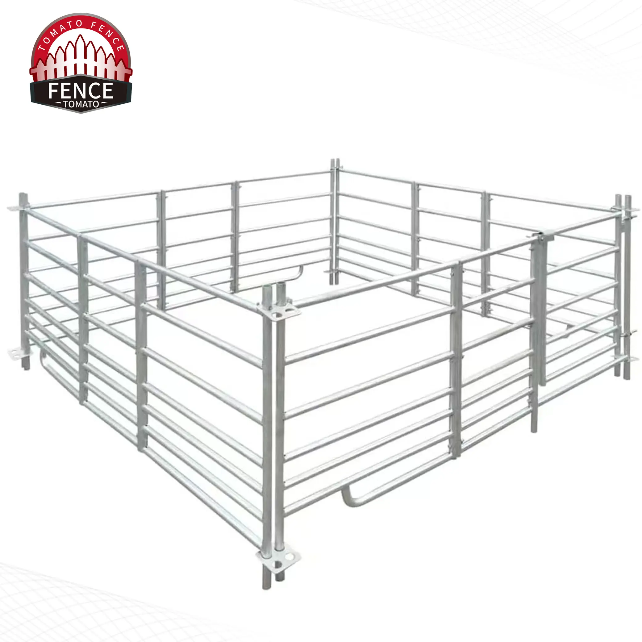 Heavy duty low cost round pen steel tube goat pig sheep house feeder fence panels