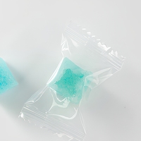 Bonbons gélifiés en forme de cube bleu en gros, emballés individuellement, saveur menthe, bonbons mous cristallins