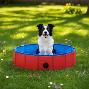 สระว่ายน้ำพับได้สำหรับสุนัข ทำจาก PVC รูปทรงแปดเหลี่ยม ขนาด 31.5 x 7.9 นิ้ว สำหรับใช้งานกลางแจ้ง - Product Image 2