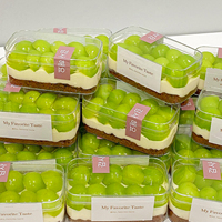 Boîte à dessert en plastique PS transparente, recyclable, de haute qualité, carrée, ovale, épaisseur 0,2-0,5 mm, jetable, pour mousse, tiramisu, gâteau, éléphant