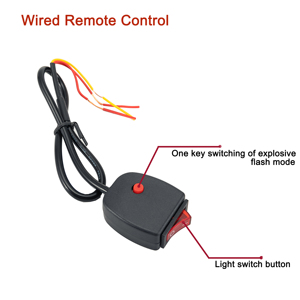 Feux d'avertissement Led rouge bleu cc 12v, lumière clignotante de <span class=keywords><strong>moto</strong></span>, miroir ionique fendu <span class=keywords><strong>clignotant</strong></span> voiture véhicule ambre rouge blanc stroboscopique - Product Image 5