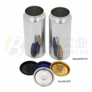 473ml Blank Empty Aluminum Soda Cans Beverage Cans 16oz