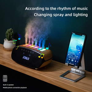Il più recente diffusore di olio essenziale di musica portatile intelligente voce-controllo di legno grano dinamico umidificatore Aroma macchina - Product Image 3