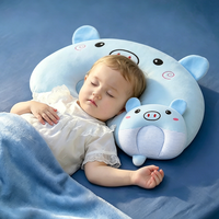 Oreiller de sommeil pour bébé en coton 100% de haute qualité, motif animalier, forme oblongue, protection de la tête, anti-chute, vente en gros