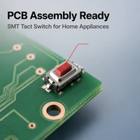 TS6037A-025C(R)-G8 6.0x3.7mm 2.5mmhight Petit Bouton SMT Commutateur Rouge Stem Tact Switch