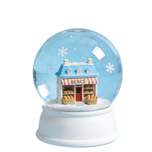 Globo di Neve con Scena Invernale della Pasticceria e Neve in Movimento - Oggetto da Collezione Premium per Amanti del Cibo - Product Image 2