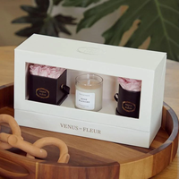 Boîte à fleurs et à bougies Coffret cadeau de bougies de luxe Emballage en gros Boîtes à bougies