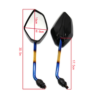 SH-2672 Nouveau rétroviseur latéral de moto en aluminium/métal rotatif à angle réglable convexe pour scooter