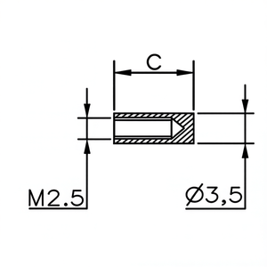 Adaptateurs de bornes pour calibres numériques et mécaniques, filetage M2.5, 3,5 mm - Product Image 2