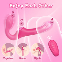 Fernbedienungs-Vibrator aus weichem Silikon mit Doppelkopf und ausziehbarem Stab für weibliche Masturbation, Vibratoren, Masturbatoren, Pussy-Toy