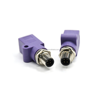 Adaptateur Ethernet industriel droit M12 vers RJ45 Cat 5A Code D M12 4 broches mâle vers prise RJ45
