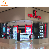 Kiosque de réparation de téléphones LED moderne, écologique et durable, étanche, avec éclairage intégré, pour l'affichage de coques de téléphone portable en magasin