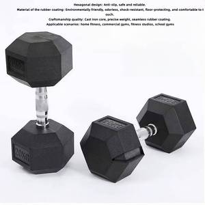 Großhandel Mode Hexagonale Gummi-Gegengewicht-Hanteln Günstiges Gusseisen-Hex-Hantelset Sechseckige Hanteln für das Körpertraining - Product Image 4