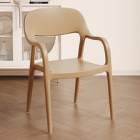 Fauteuil empilable en plastique au design moderne pour l'extérieur et le bureau à domicile, chaise de salle à manger, mobilier de maison