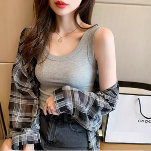 Hot Bán Mùa Hè Đa Cách Mặc Không Tay Cami <span class=keywords><strong>Top</strong></span> Phụ Nữ Tank Tops Mỏng Phù Hợp Với Lớp Dây Đeo Vest - Product Image 2