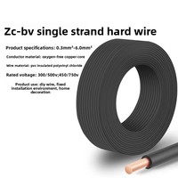 Câble en cuivre sans oxygène à âme unique ZHONGMAI BV, PVC, H07V-U, 1 conducteur, en rouleau, pour soudage, usage domestique/bâtiment, 750V