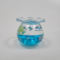Porte-clés en acrylique en forme d'aquarium, cadeau promotionnel personnalisé et souvenir, pendentif créatif liquide décoratif pour sac