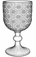 Ensemble de gobelets à vin gris vintage en verre gaufré, motifs variés, style rétro, Weinglas Hugo, pour décoration de mariage, fête, hôtel