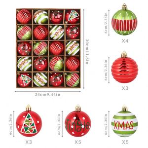 20pcs High Quality Shatterproof <b>Plastic</b> Christmas <b>Tree</b> Baubles Full Color Printed Custom Decorations Set - Product Image 5
