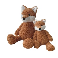 Jouet en peluche non rembourré doux créatif Polyester Animal jouets petit renard blanc brun lapin chiot souriant mouton drôle jouets