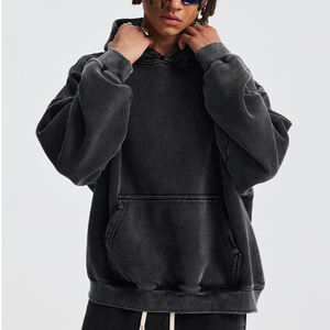 เสื้อฮู้ดดี้ผ้าคอตตอน 100% เกรดพรีเมียม 500gsm ทรงโอเวอร์ไซส์ สไตล์สตรีทแวร์ สกรีนโลโก้แบบพัฟพิมพ์ ผ้าหนา - Product Image 5