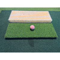 Tapis d'entraînement de golf 45*33cm en PP/EVA, avec zones de sable, bunker, fairway, terrain accidenté, tee et gazon synthétique, pour entraînement de swing, portable, pour intérieur