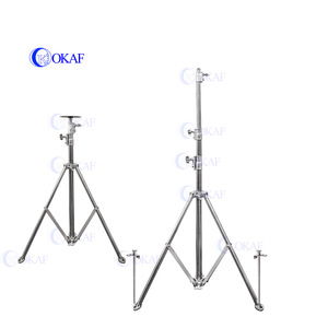 Lightweight Tripod Telescopic Mast Pole Stainless Steel Portable Antenna Manual CCTV Surveillance <b>Camera</b> Tower OK-SJ-30-SD <b>Light</b> - Product Image 1