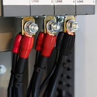 Cosse de câble en cuivre haute pureté SC25-10 25mm² 4 AWG, borne annulaire en cuivre nu, cosse tubulaire à sertir M10 pour applications automobiles et solaires DC