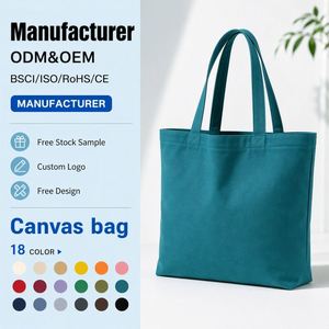 Bolsa de Lona Personalizada al por Mayor con Asa Doble, Panel Lateral Reforzado, Ecológica y Reutilizable para Compras - Product Image 1