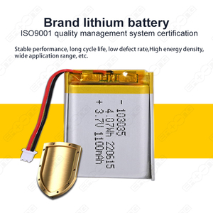 Cao bán Polymer Pin 103035 3.7V Li-polymer pin <span class=keywords><strong>Lithium</strong></span> 1100mAh pin tế bào cho cung cấp điện - Product Image 3