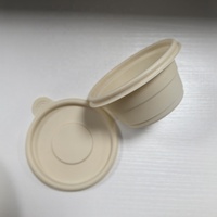 Boîte à bento jetable écologique en amidon de maïs, récipient alimentaire biodégradable avec couvercle