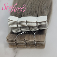 Extensions de cheveux à bandes adhésives longues en gros d'usine, couleur claire, extensions de cheveux à bandes adhésives classiques, 100% cheveux humains