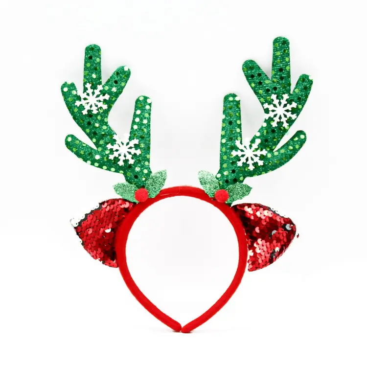 Christmas headband buckles antlers snow head buckles christmas party decorations adult children's headwear ornaments christmas