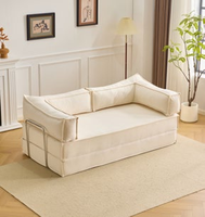 Canapé-lit convertible en chenille, style minimaliste italien, antidérapant, pliable, grand lit de jour rectangulaire en éponge, idéal pour les animaux de compagnie - Grande vente