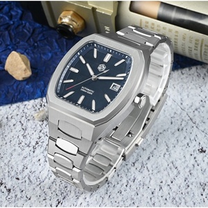 Montre Homme San Martin à Cadran en Pierre Précieuse Forme Baril PT5000 SW200 Mécanique à Remontage Automatique Date à 3H BGW-X1 10 Bar Étanche SN0145 - Product Image 4