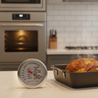 Termometer Dial Tahan Air Baja Tahan Karat ShenWei, Pembacaan Instan, Aman untuk Oven, Dapur, BBQ, Memasak, Tidak Memerlukan Listrik