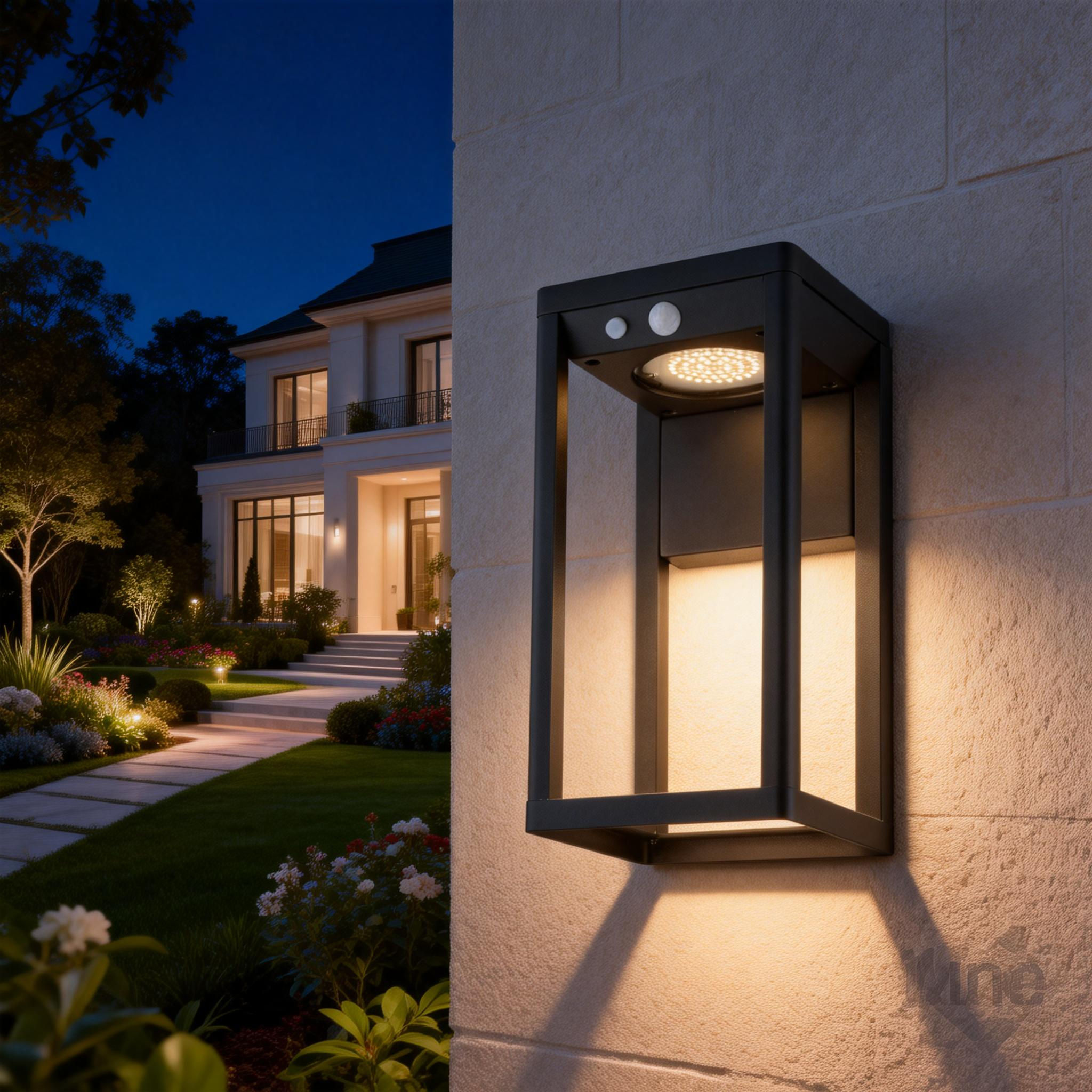 Landscape Die-cast Aluminum Best Seller Waterproof Bright Garden Lamps Fence Landscape Solar Outdoor Wall Light for Corridor