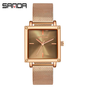 Reloj Deportivo de Negocios para Mujer SANDA 1068, Reloj de Pulsera de Cuarzo Analógico con Esfera Grande, Elegante y Vintage, con Correa de Acero Inoxidable - Product Image 4