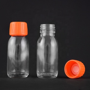 2Oz 60Ml Rõ Ràng Oral Lỏng <span class=keywords><strong>Syrup</strong></span> Chai Thủy Tinh Với 28 Mét PP Nắp Đậy - Product Image 5