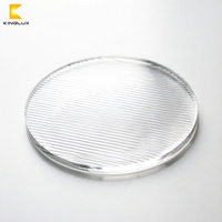Lentille linéaire en verre borosilicate pour éclairage LED, haute transmission, forme ronde