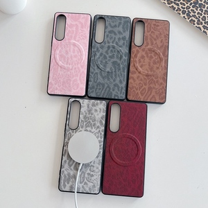 Funda Magnética de Cuero con Diseño de Leopardo para Sony <span class=keywords><strong>Xperia</strong></span> 10 <span class=keywords><strong>1</strong></span> VI <span class=keywords><strong>1</strong></span> 5 10 V IV <span class=keywords><strong>III</strong></span> / Pro-I, Funda Rígida para PC de Negocios con Carga Inalámbrica - Product Image 1