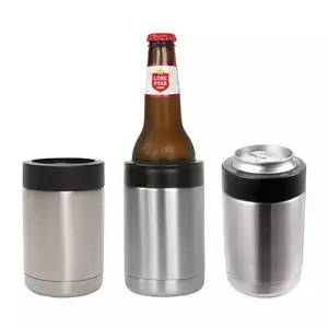 2024 New Style Hot Selling 12oz Double Wall Stainless Steel Vacuum Insulated Beer Can Cooler Sports Outdoors Cans Holder