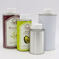 Boîtes métalliques rondes scellées de 100 ml, 250 ml, 500 ml pour l'emballage d'huiles végétales, d'olive et de noix de qualité supérieure – Vente en gros directe usine