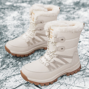 冬季雪地靴毛绒保暖棉鞋防滑防风户外徒步高帮女靴 - Product Image 5