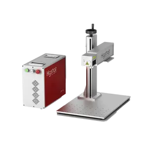 آلة وضع العلامات بالليزر HGSTAR, آلة وضع العلامات بالليزر HGSTAR آلة تدوير 50 واط ثلاثية الأبعاد ألياف الليزر النقش المعادن وسم