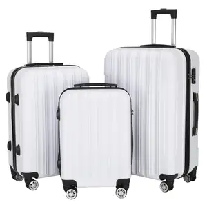 Ensemble de valise bon marché ensemble de bagages à la maison 20/24/28 valise de voyage ensemble de bagages en matériau ABS avec roues pivotantes et serrure TSA pour outdo