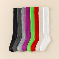 Chaussettes amples personnalisées pour femmes, en gros, chaussettes côtelées premium, chaussettes en coton doux extra longues et amples