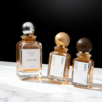 Flacon de parfum en verre dégradé écologique avec logo personnalisé, 30 ml, 50 ml, 100 ml, en vrac, vide, avec emballage en boîte