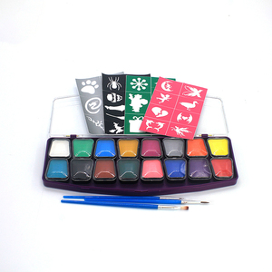 Paleta de pintura corporal lavable a base de <span class=keywords><strong>agua</strong></span> para niños, suministros de pintura corporal, 16 colores, para Halloween - Product Image 5